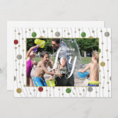 kerstfoto Persoonlijke kaart "siertekens/sterren" (Voorkant / Achterkant)