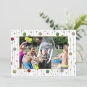 kerstfoto Persoonlijke kaart "siertekens/sterren" (Staand voorkant)