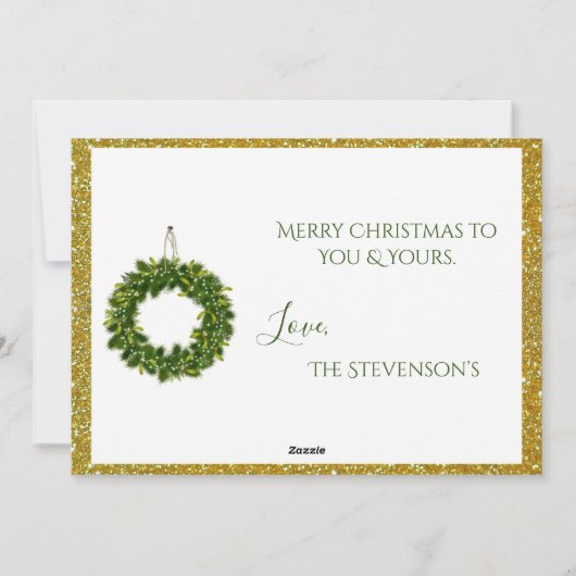 kerstfoto Persoonlijke naam Afbeelding legant Feestdagenkaart (Achterkant)