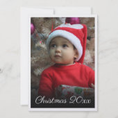 Kerstfoto Portret Elegant Traditioneel Feestdagenkaart (Voorkant)