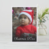 Kerstfoto Portret Elegant Traditioneel Feestdagenkaart (Staand voorkant)