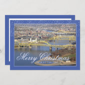 KERSTFOTO | Prettig Kerstfeest vanuit Pittsburgh Feestdagenkaart (Voorkant / Achterkant)
