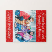 Kerstfoto-puzzel voor oma legpuzzel (Horizontaal)
