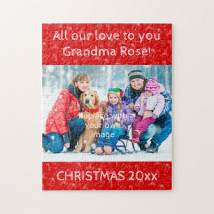 Kerstfoto-puzzel voor oma legpuzzel