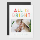 Kerstfoto regenboogkleurig, helder, modern (Voorkant / Achterkant)