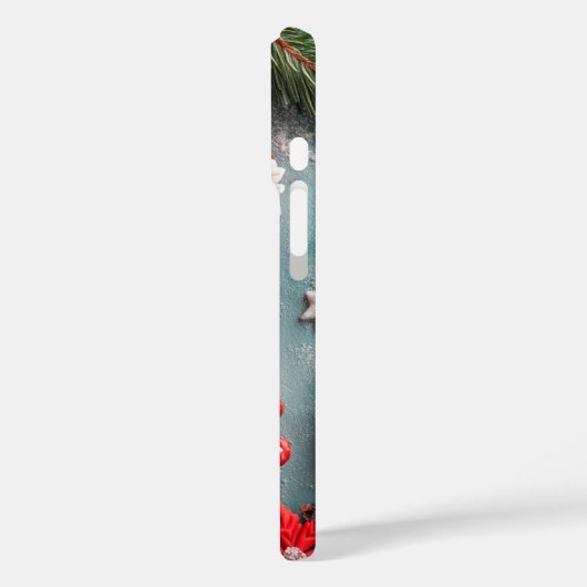 kerstfoto rood Lijst Case-Mate iPhone Case (Achterkant / Links)