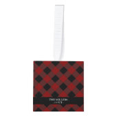 Kerstfoto rood op de rand decoratie (Voorkant)