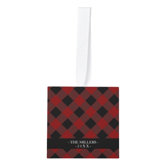 Kerstfoto rood op de rand decoratie (Voorkant)