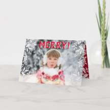 Kerstfoto rood, wit, Holly, feestelijk