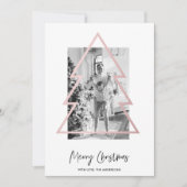 kerstfoto | Roos gouden kerstbomen (Voorkant)