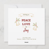 Kerstfoto Rustic Foliage en Winter Berries Feestdagenkaart (Achterkant)