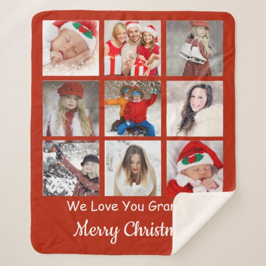 Kerstfoto Sherpa Blanket Deken (Voorkant)