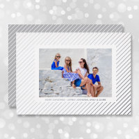 Kerstfoto Silver Pinstripe