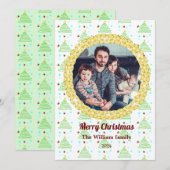 Kerstfoto sjabloon Kerstkaart (Voorkant / Achterkant)