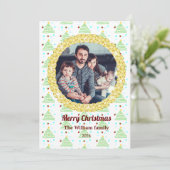 Kerstfoto sjabloon Kerstkaart (Staand voorkant)