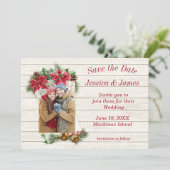 kerstfoto: sla de datum op kaart (Staand voorkant)