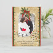 kerstfoto: sla de datum op save the date (Staand voorkant)