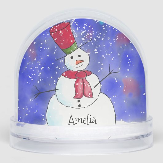 kerstfoto sneeuwbol (Voorkant)