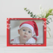 Kerstfoto Snowflake Kaart (Staand voorkant)