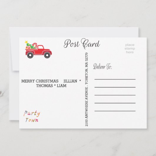 Kerstfoto Snowflake Kaart (Achterkant)