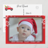 Kerstfoto Snowflake Kaart (Voorkant / Achterkant)