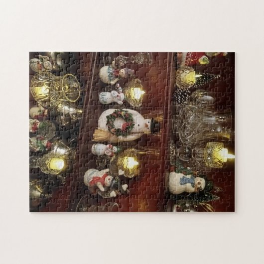 kerstfoto Snowman FUN Legpuzzel (Horizontaal)