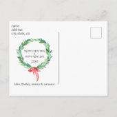 Kerstfoto Spotlight Garland Red Lijst Feestdagenkaart (Achterkant)