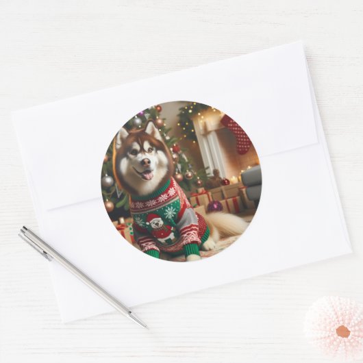 Kerstfoto Sticker (Envelop)