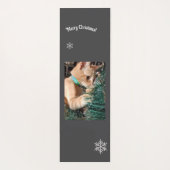 Kerstfoto tekst van kat aanpassen yogamat (Achterkant)