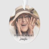 Kerstfoto ter nagedachtenis ornament (voorkant)