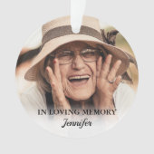 Kerstfoto ter nagedachtenis ornament (voorkant)