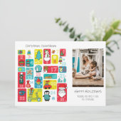 Kerstfoto toevoegen feestdagenkaart (Staand voorkant)