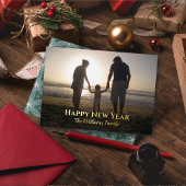 Kerstfoto Topografie Goud Groen Wit Folie Feestdagenkaart