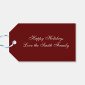 Kerstfoto Vakantie Cadeau Label Cadeaulabel (Achterkant Horizontaal)