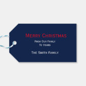 Kerstfoto Vakantie Cadeau Label Cadeaulabel (Achterkant Horizontaal)