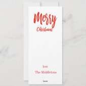 Kerstfoto Vakantie Holly Krans Vrolijk Feestdagenkaart (Achterkant)