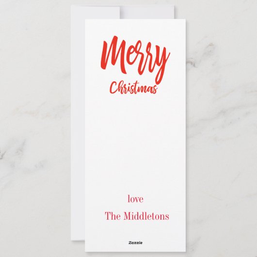 Kerstfoto Vakantie Holly Krans Vrolijk Feestdagenkaart (Achterkant)