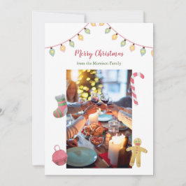 Kerstfoto Vakantie Kaart, Afbeelding Kerst Feestdagenkaart