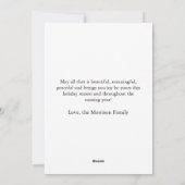 Kerstfoto Vakantie Kaart, Afbeelding Kerst Feestdagenkaart (Achterkant)