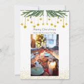 Kerstfoto Vakantie Kaart, Afbeelding Kerst Feestdagenkaart (Voorkant)