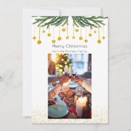 Kerstfoto Vakantie Kaart, Afbeelding Kerst Feestdagenkaart