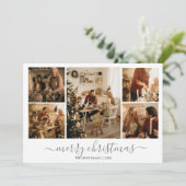 Kerstfoto vakantie Kaart (Silver) (Staand voorkant)