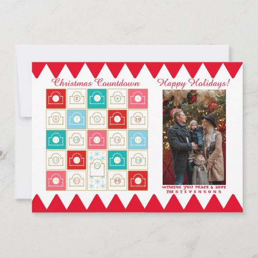 kerstfoto van Advent Calendar Feestdagenkaart (Voorkant)