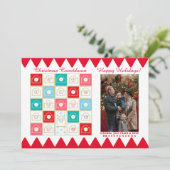 kerstfoto van Advent Calendar Feestdagenkaart (Staand voorkant)