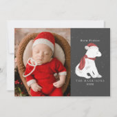 Kerstfoto van baby ijsbeer voor kerstkaart (Voorkant)