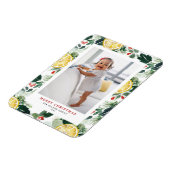 Kerstfoto van Citrus en Winter Greenery Magneet (Linkerzijde)