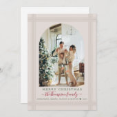  kerstfoto van Cream Merry Feestdagenkaart (Voorkant / Achterkant)