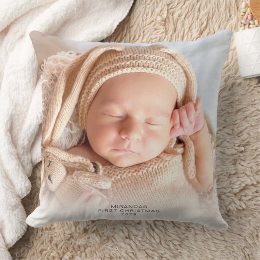 Kerstfoto van de baby kussen (Deken)
