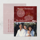 Kerstfoto van de Bourgogne Wine Feestdagenkaart (Voorkant / Achterkant)