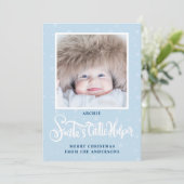 kerstfoto van de kerstman van de kerstman van Sant Feestdagenkaart (Staand voorkant)